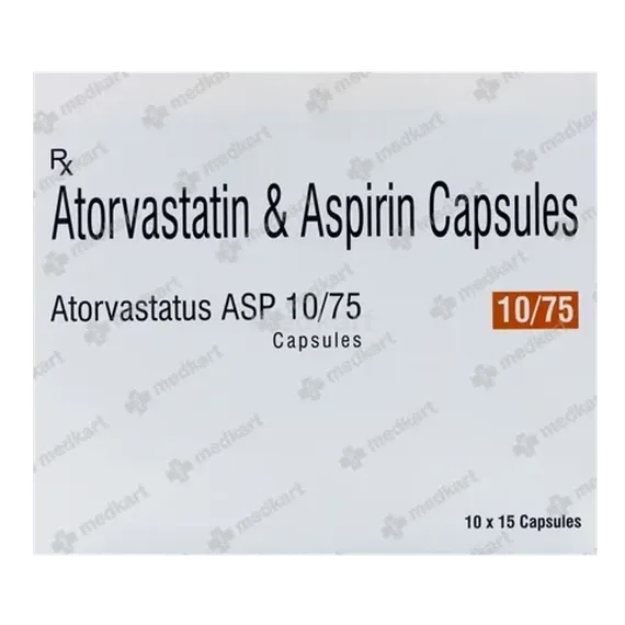 atorvastatus asp 10/75mg tablet 15's